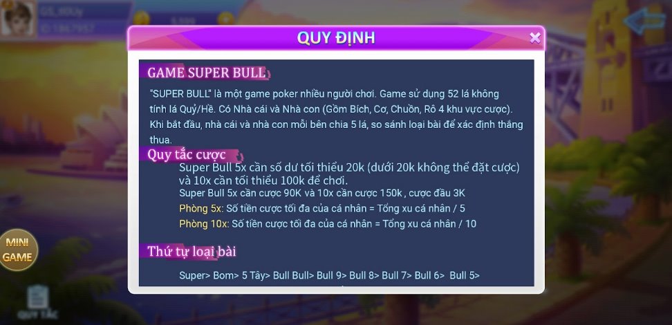 Hướng dẫn chơi Game bài Super Bull App Awin